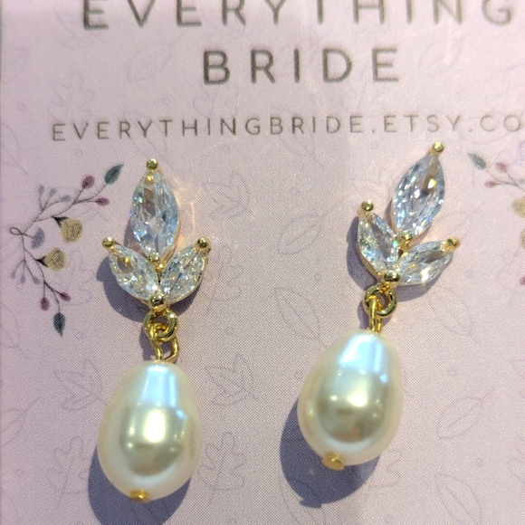 Wedding Hair Comb Navy Blue Bridal Veil Accessory + Earings - BNIB - Picture 7 of 8